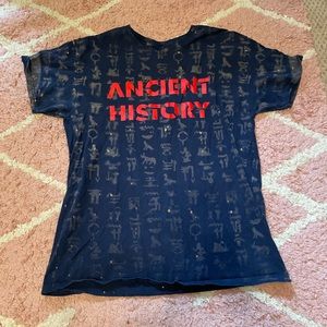 Bleach dyed ancient history shirt